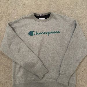 champion gray crewneck